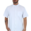 Camisa Manga Corta Corte Regular Color Blanco Con Bolsa Para Caballero